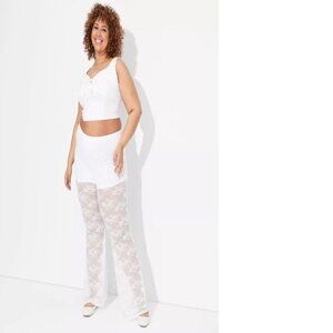 Wild Fable Mid Rise Flare Bohemian Sheer Lace Women’s Floral Pants Size XXL